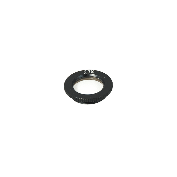 0.3X Semi-Plan Achromatic Microscope Objective Lens Working Distance 345mm, SKU MZ02014111, three quarter front view