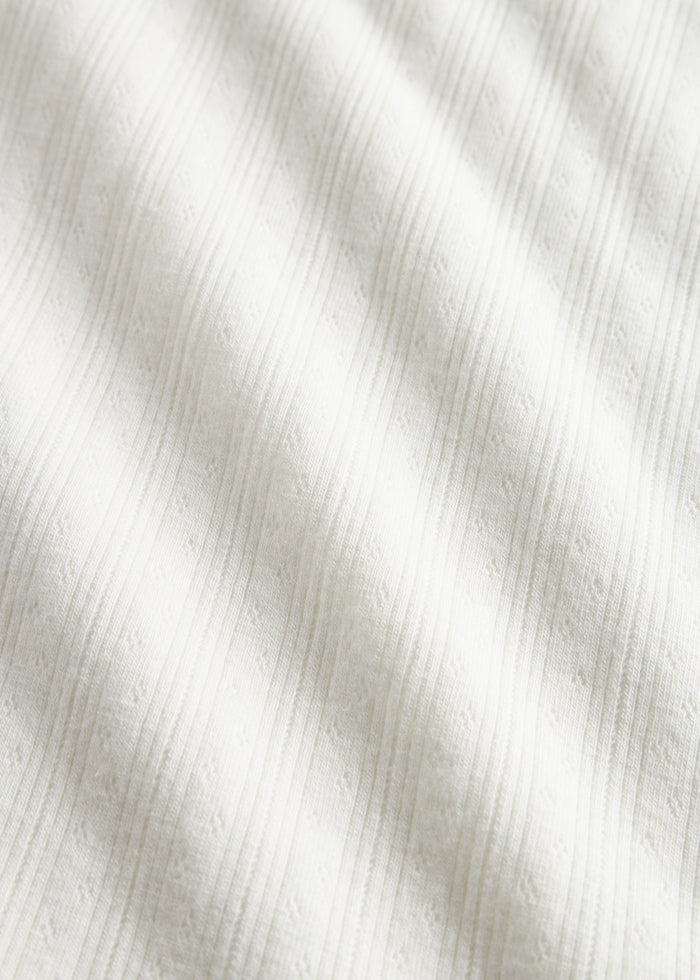White cotton baby blanket