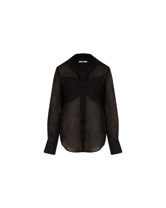 ARIEL SHEER SHIRT BLACK