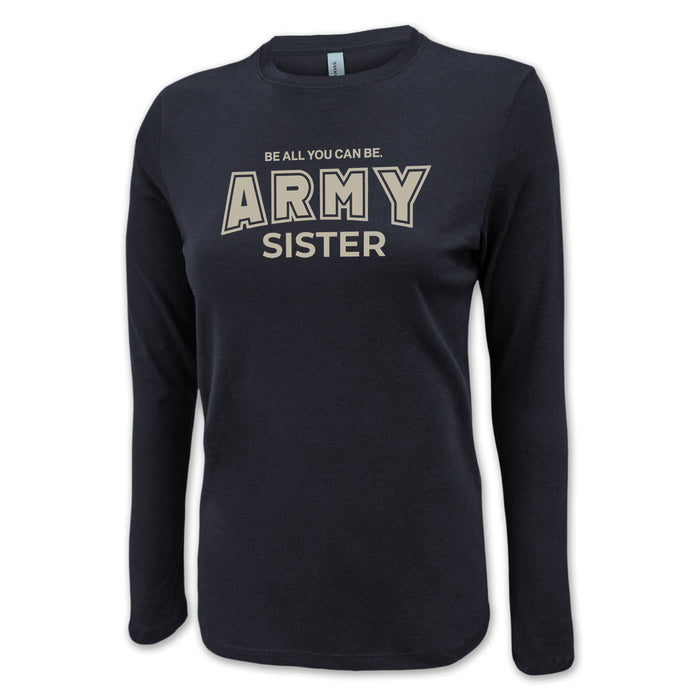 Army Sister Women's Long Sleeve T-Shirt (Black)