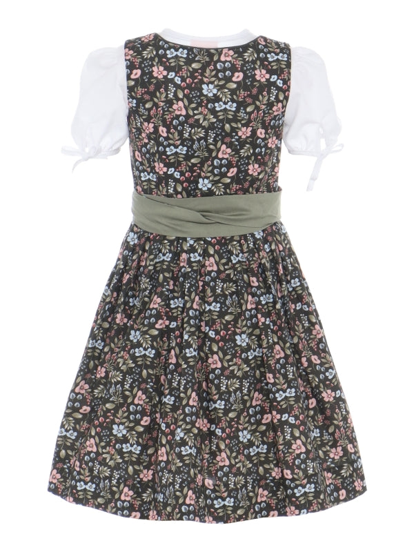 Barwolf Girls Dirndl 3 pcs. "Jule" floral green