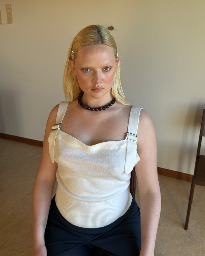 BODE BUCKLE TANK WHITE