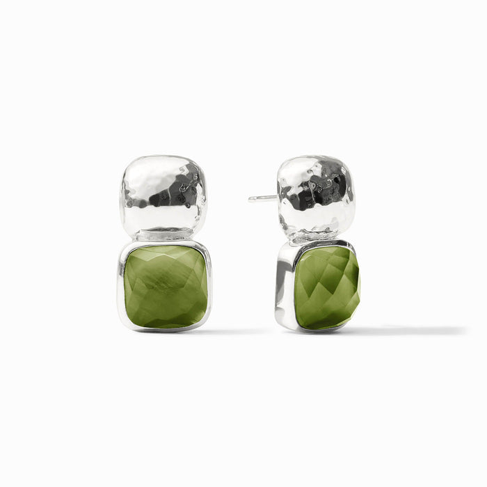 Catalina Earring Iridescent Palmetto Green Silver OS