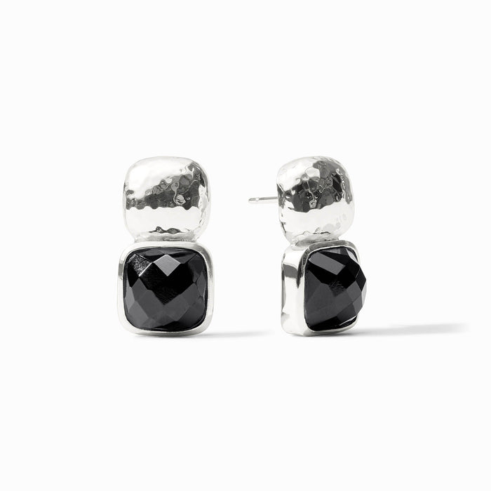 Catalina Earring Obsidian Black Silver OS