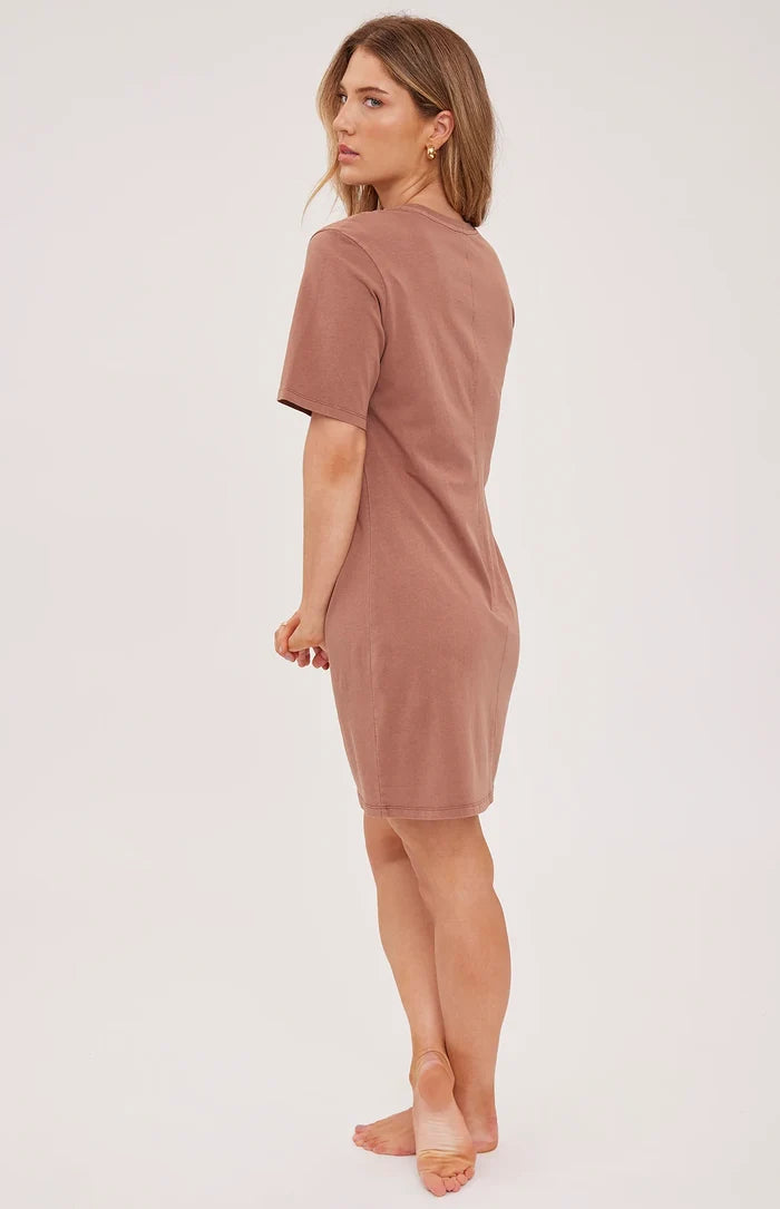 Cindy T-Shirt Dress - Cappuccino