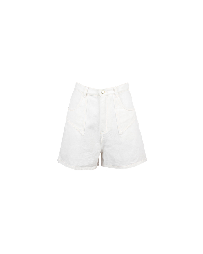 CLOVER DENIM SHORT ALL WHITE