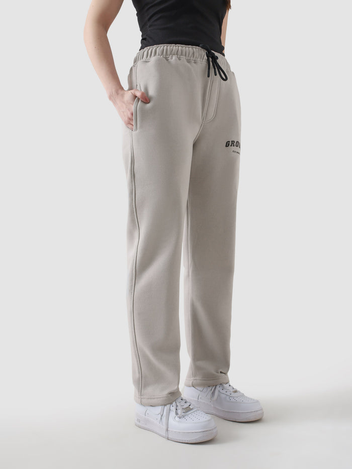 Chalk essential trouser detail closeup waistband drawstring fabric Pakistan – GROOVY