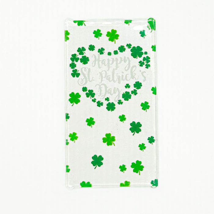 Heart St. Patrick's Day 4x6 Glass Window - B3 Customs