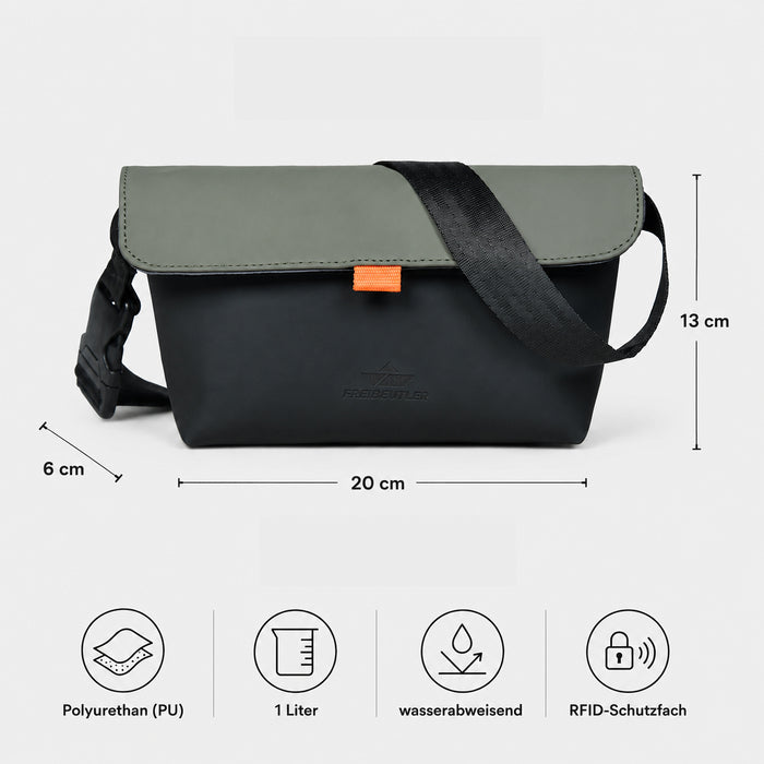 Hip Bag Levi - Oliv/Schwarz