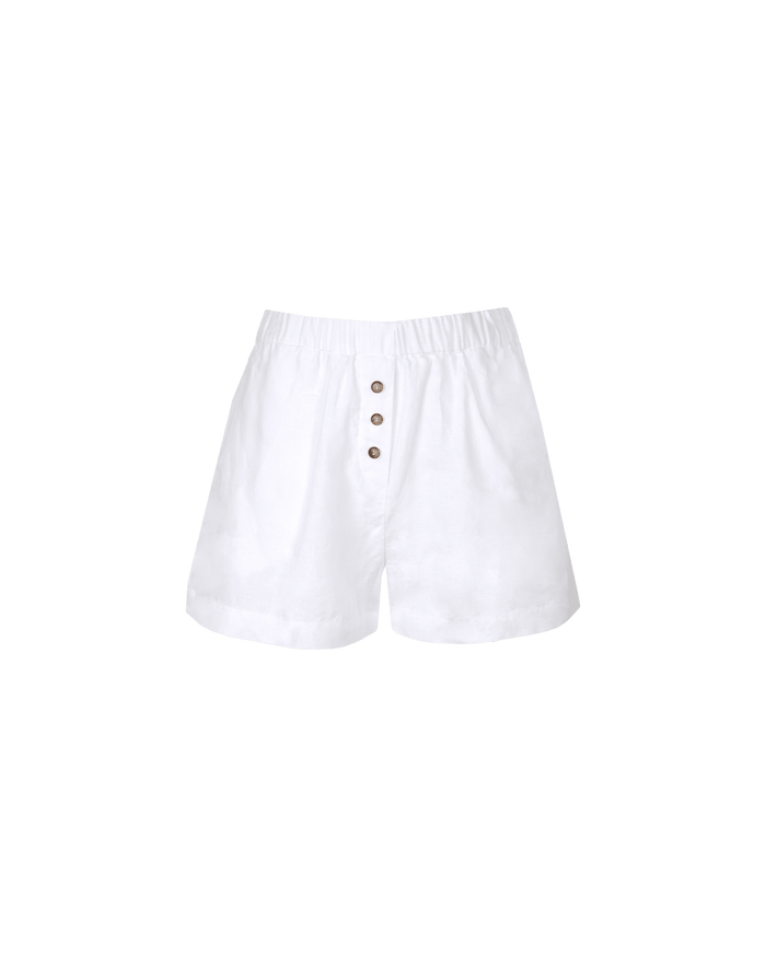 KOS LINEN SHORT WHITE