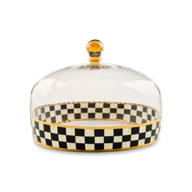 glass cake dome by Mackenzie Childs