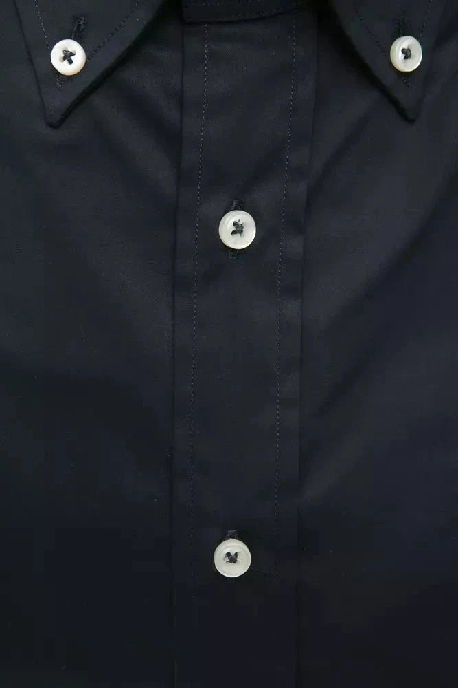 Robert Friedman Camicia button do Black Cotton Men Shirt
