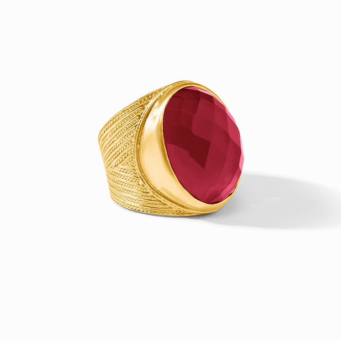 ruby red and gold ring
