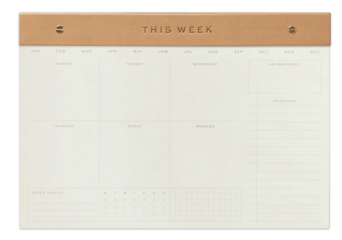 Weekly Postbound Notepad - Camel