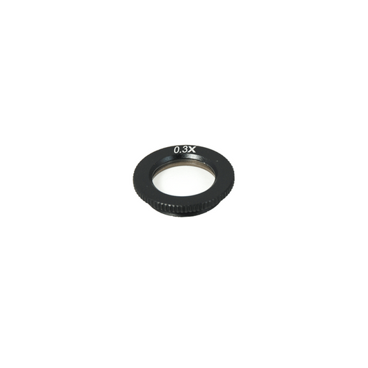 0.3X Semi-Plan Achromatic Microscope Objective Lens Working Distance 345mm, SKU MZ02014111, three quarter front view