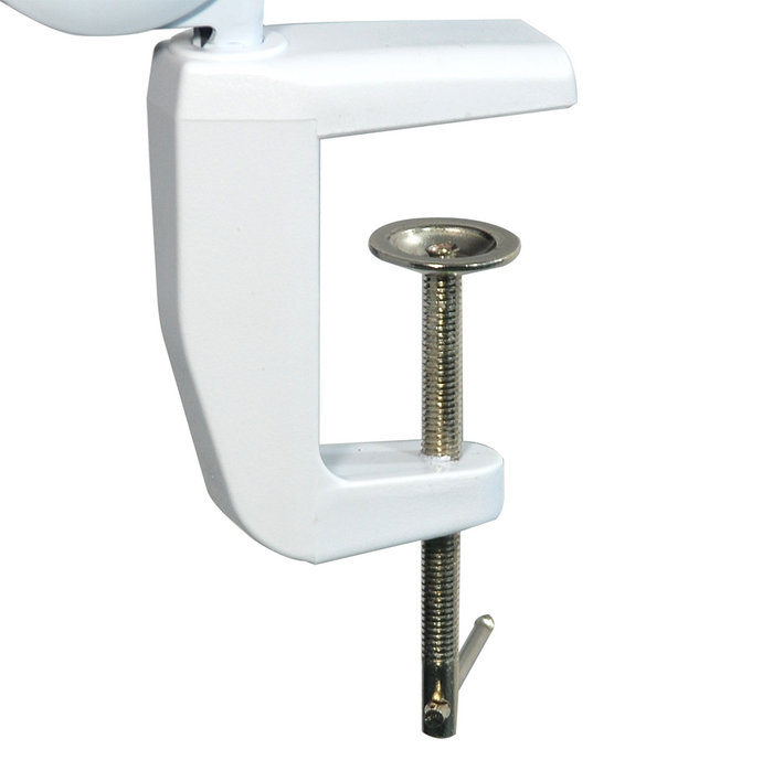 5 Diopter (2.25X) LED Magnifying Lamp with Clamp - 6-inch Glass Lens (Removable)