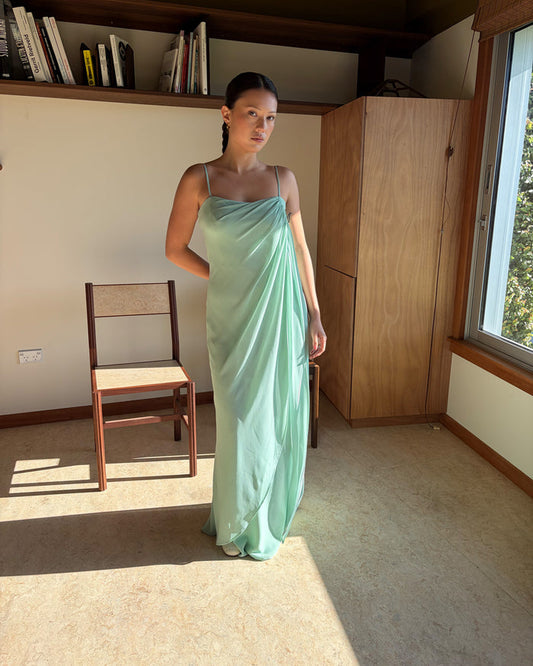 ADRIA MAXI DRESS AQUAMARINE