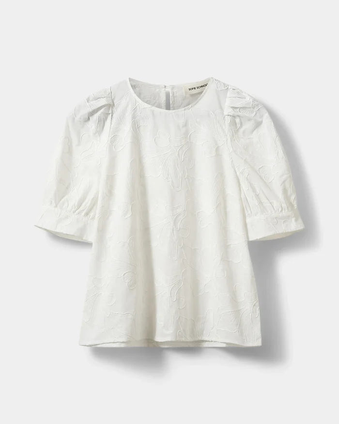 Ahlia Puff Sleeve Blouse - White