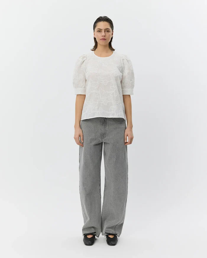 Ahlia Puff Sleeve Blouse - White