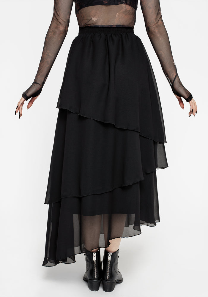 Aisling Layered Cascade Maxi Skirt