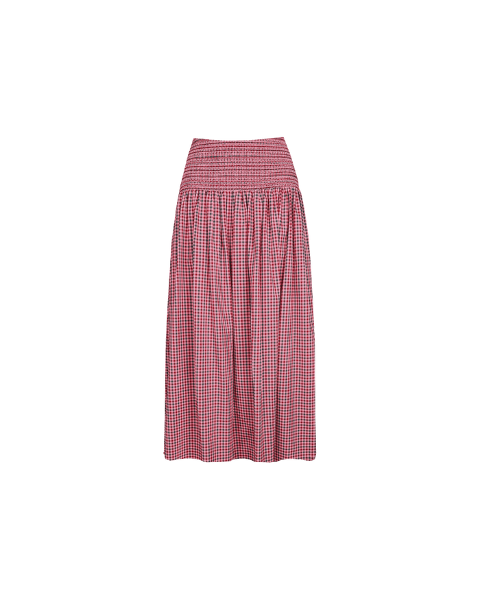 ANASTASIA SKIRT PINK PETROL GINGHAM