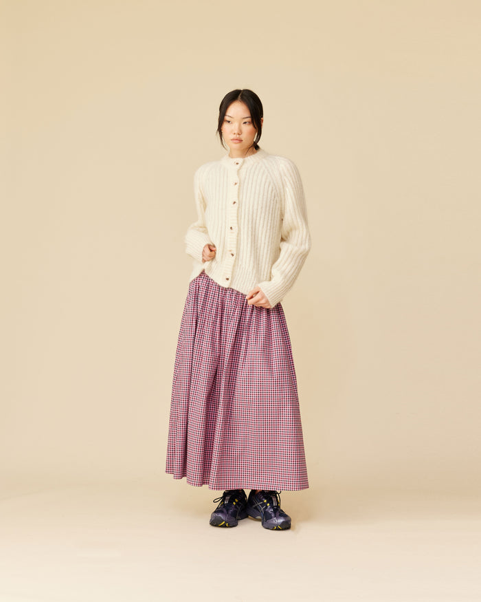 ANASTASIA SKIRT PINK PETROL GINGHAM