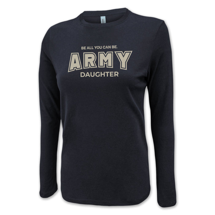 Army Daughter Women's Long Sleeve T-Shirt (Black)