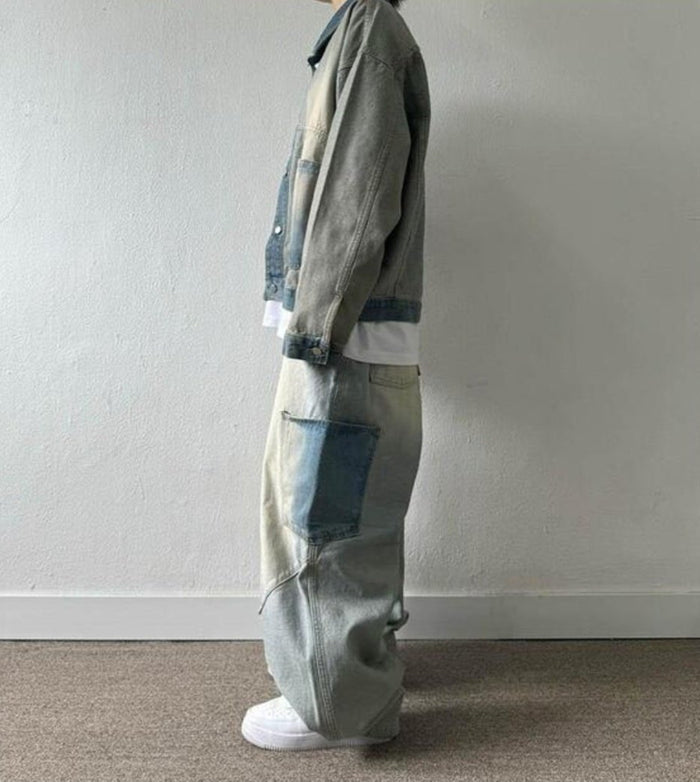 Backside Denim Jacket – Black/Blue