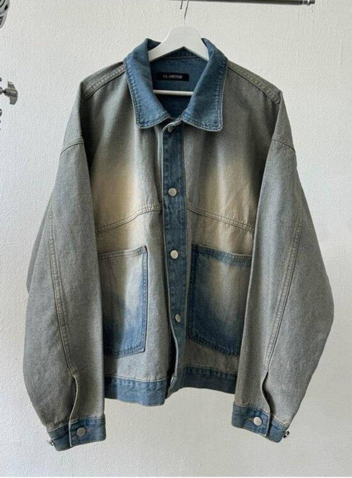 Backside Denim Jacket – Black/Blue