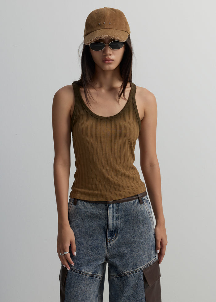 BASIC RIBBED TANK TOP