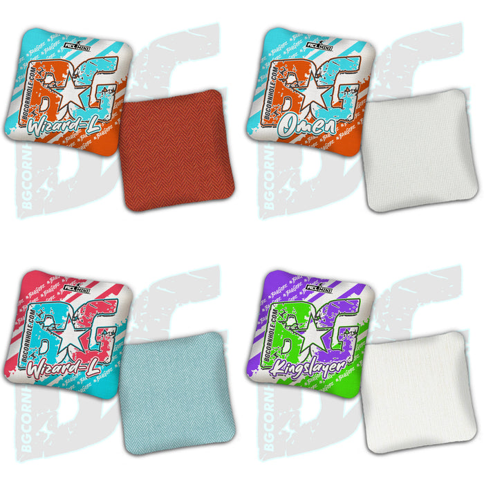 BG Multiple Bag Models - "BagGodz Rally" - 4" ACL Mini Stamped Cornhole Bags- Set of 4 Bags
