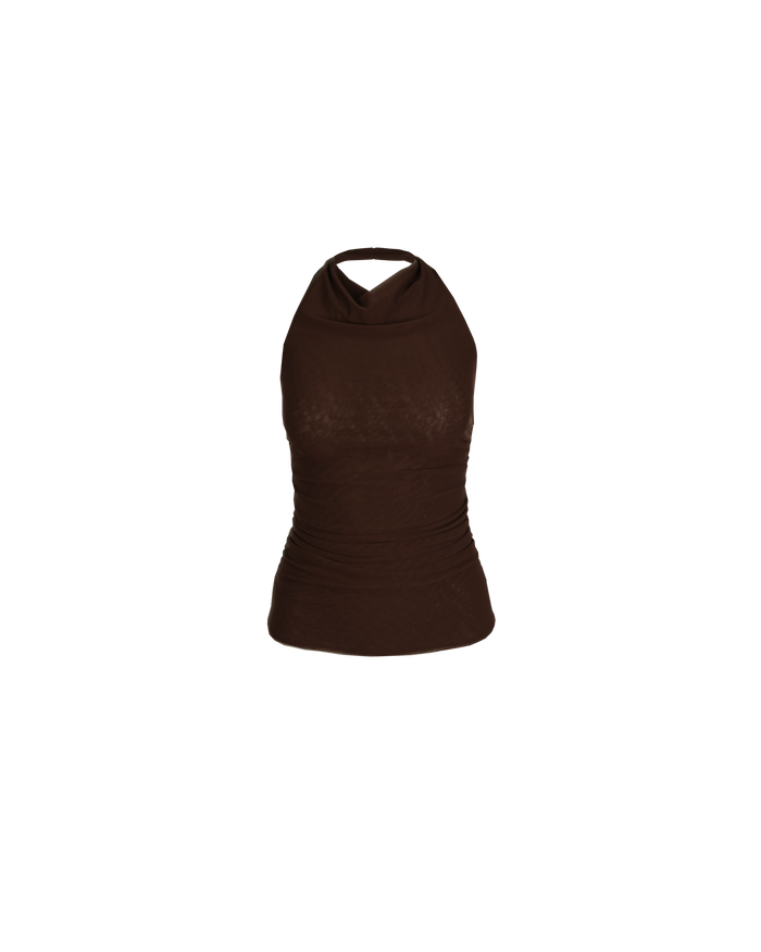 BOUNCE MESH HALTER TOP JAVA