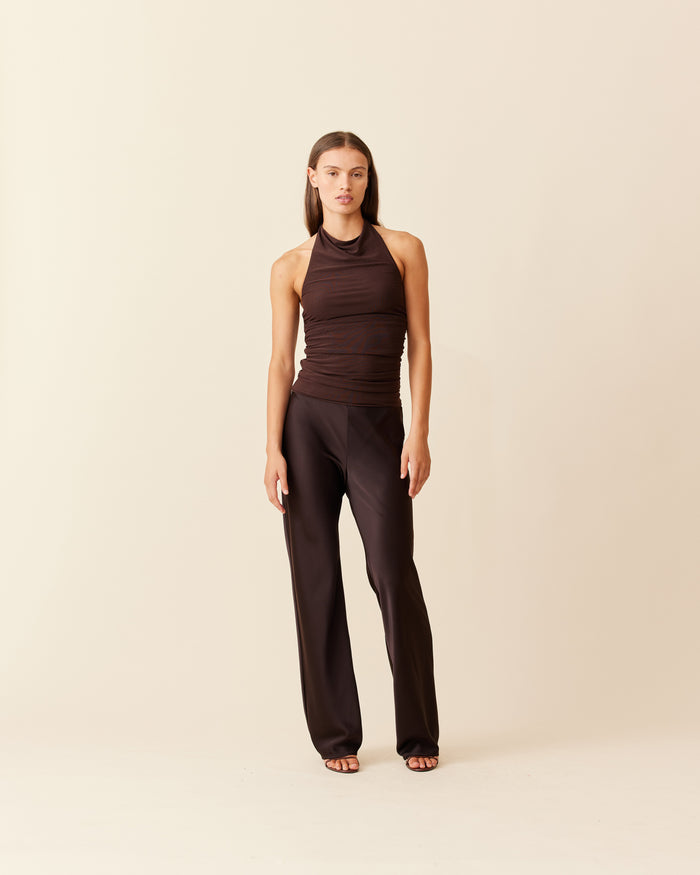 BOUNCE MESH HALTER TOP JAVA
