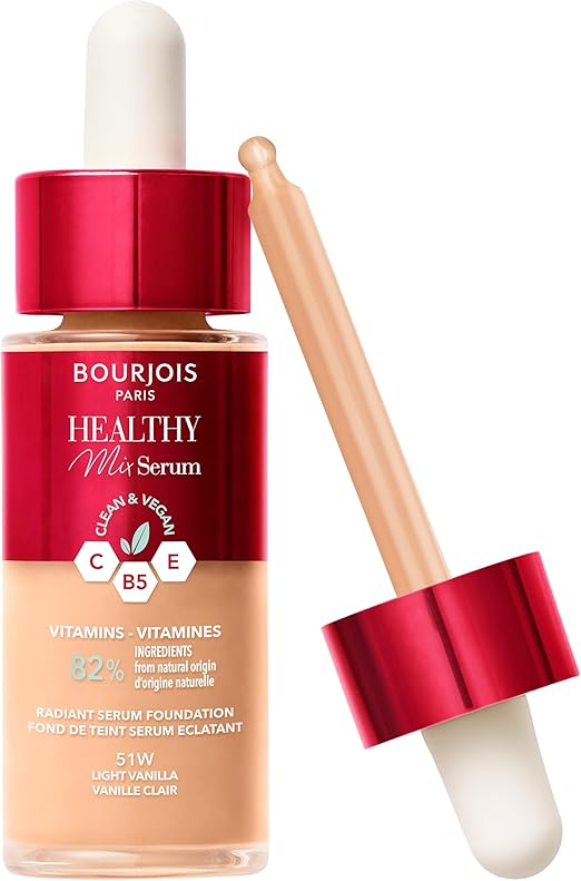 Bourjois Healthy Mix Serum Clean & Vegan C, B5, E Vitamins Radiant Serum Foundation - 30ml