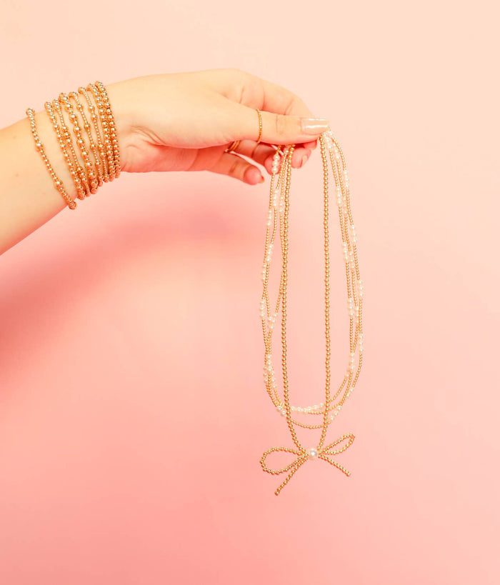 Bow Gold Necklace