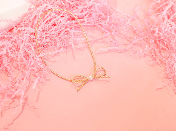 Bow Gold Necklace
