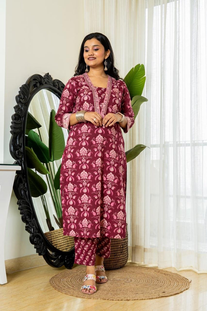 Budget Dark Pink Boota Suit
