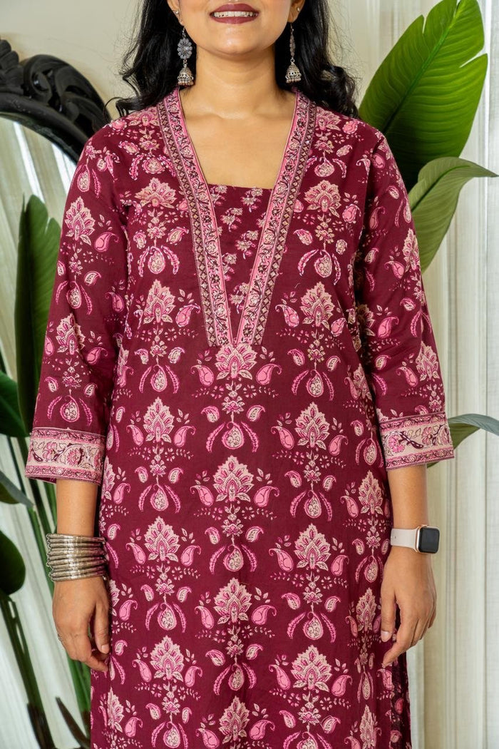 Budget Dark Pink Boota Suit