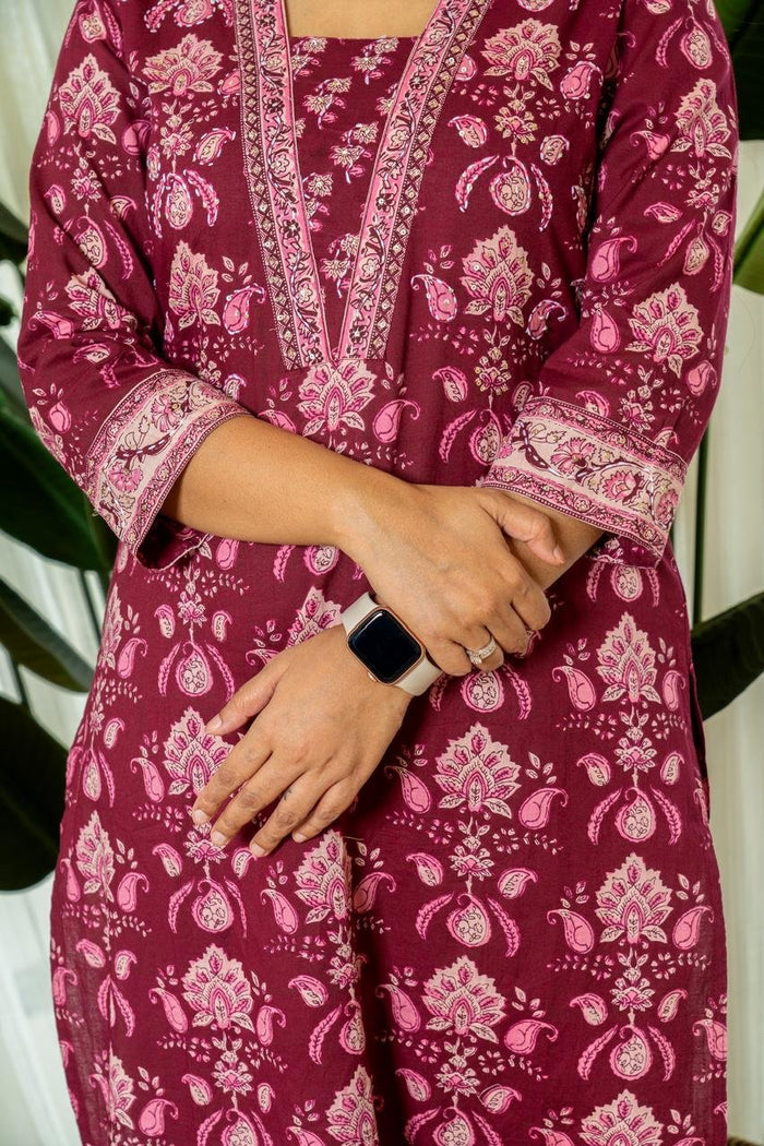 Budget Dark Pink Boota Suit