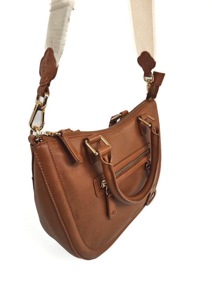 Chloe Leather Twin-Handle Handbag – Saddler - Bascora