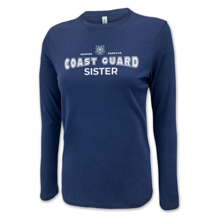 Coast Guard Sister Women's Long Sleeve T-Shirt (Navy)