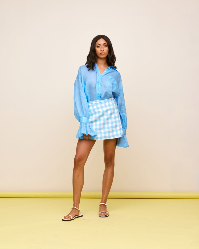 COMET SHEER SHIRT OCEAN