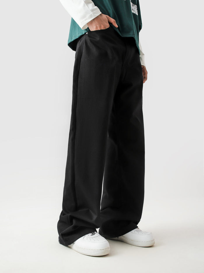 CORE denim black baggy jeans flat lay product shot Pakistan – GROOVY