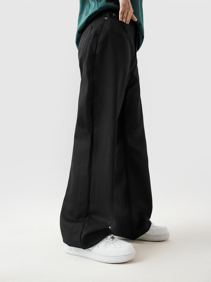 CORE denim black jeans male model side view full body Pakistan – GROOVY