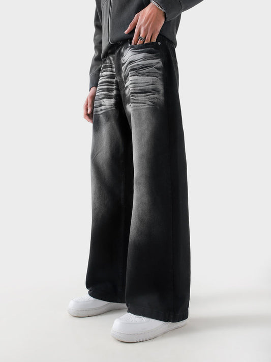 CORE denim washed black jeans couple lifestyle shot streetwear Pakistan – GROOVY