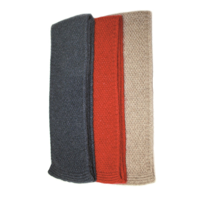 Cosy Kiwi - Roll Trim Merino & Possum Scarf