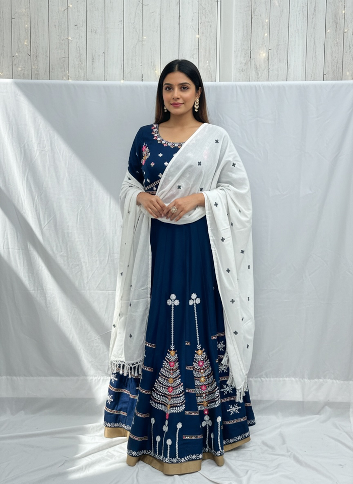 Cotton chaniya choli : garba