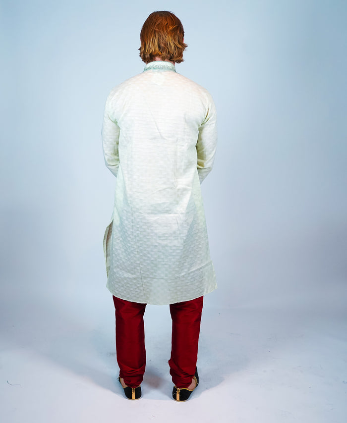 Cotton Mint Green Men's Kurta