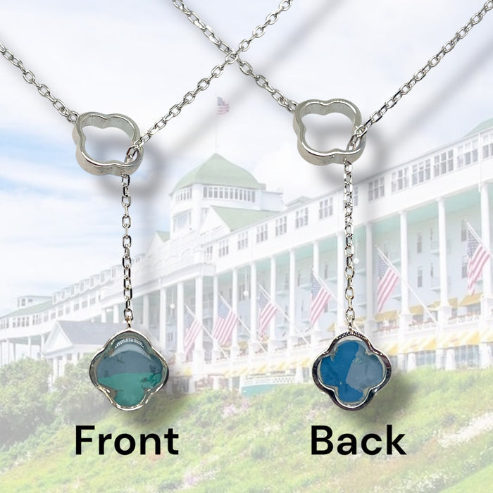 Crystal Lariat Necklace | Silver