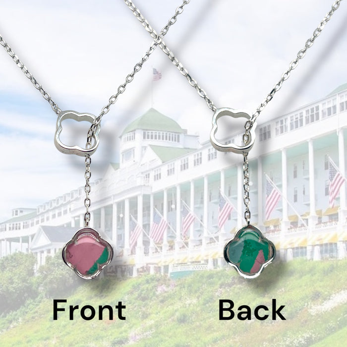 Crystal Lariat Necklace | Silver